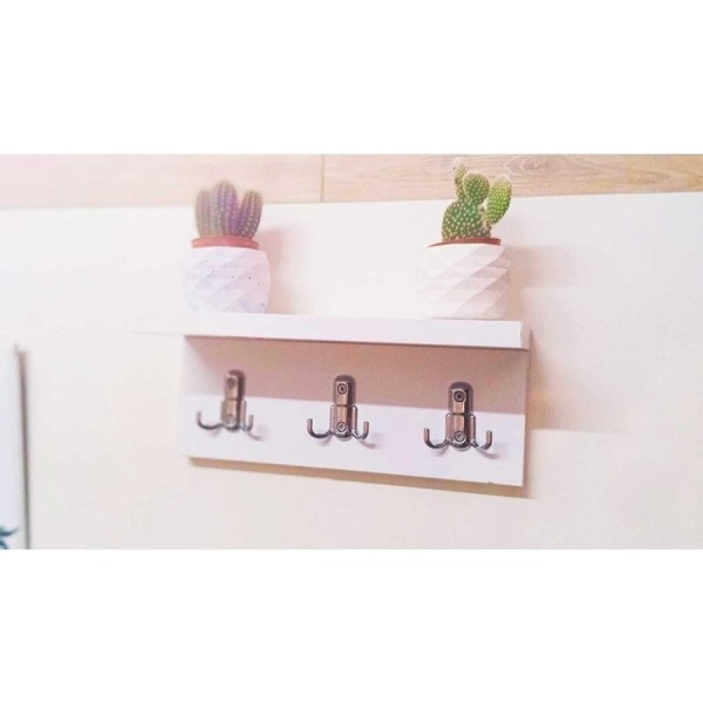 Izmir Mobilya Ahşap Raflı Duvar Askısı Kapı Arkası Hol Koridor Mutfak Banyo Askılığı Eşya Saklama / Düzenleme Fiyatı