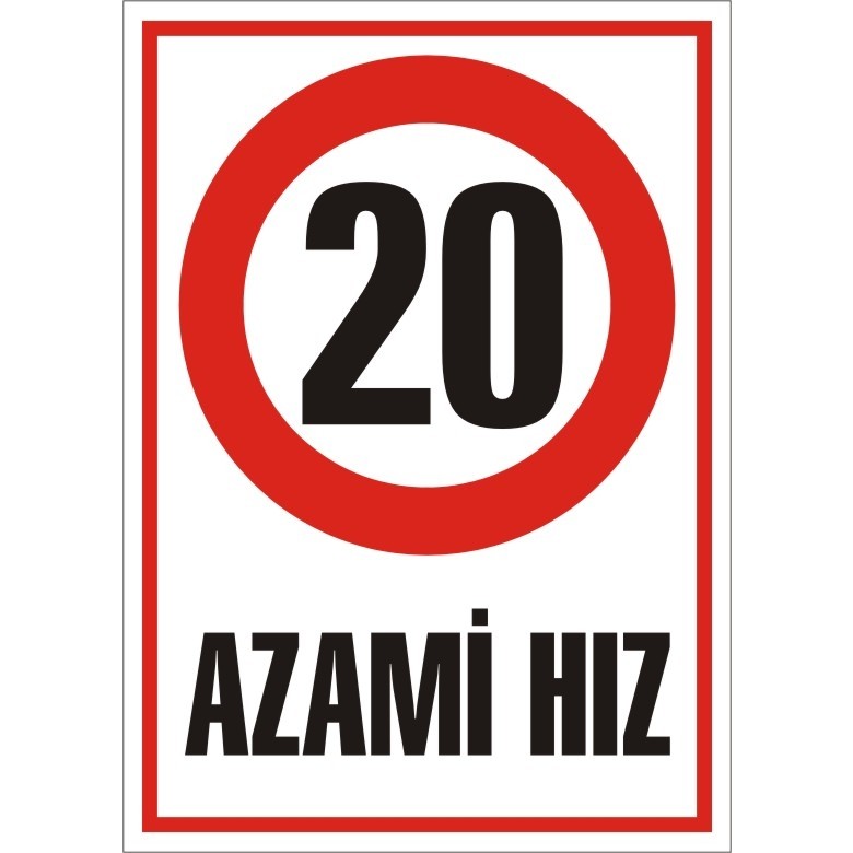 İzmir Serigrafi Azami Hız 20 2.6 mm PVC Uyarı Levhası 25 x 35 cm SSD / Solid State Drive Fiyatı