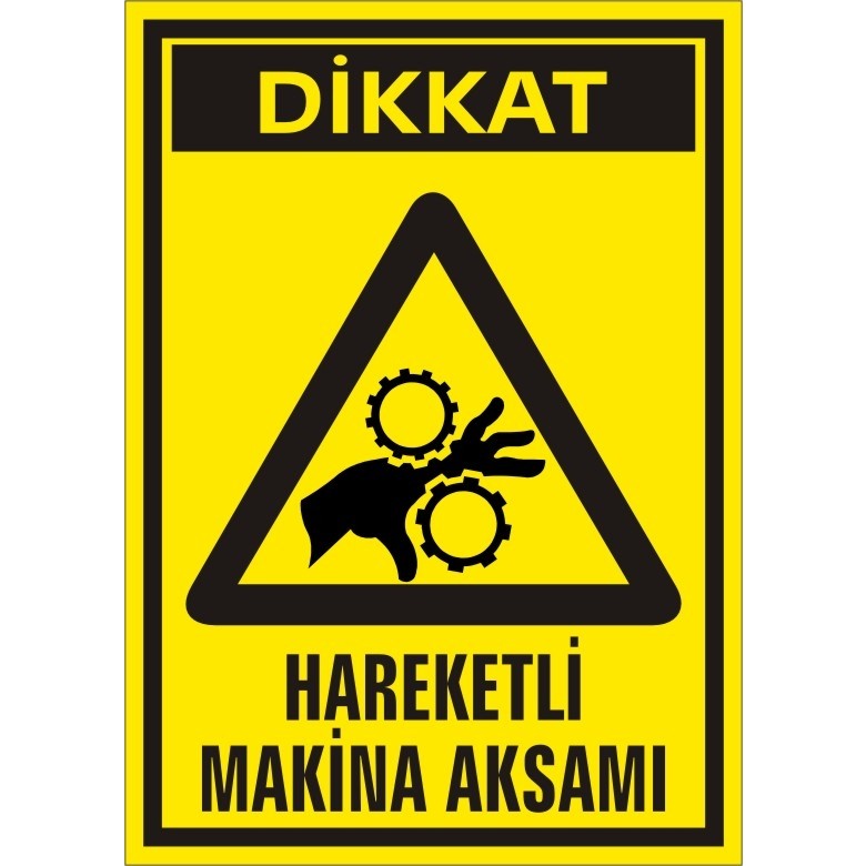 İzmir Serigrafi Dikkat Hareketli Makina Aksamı 2.6 mm PVC Uyarı Levhası 25 x 35 cm SSD / Solid State Drive Fiyatı