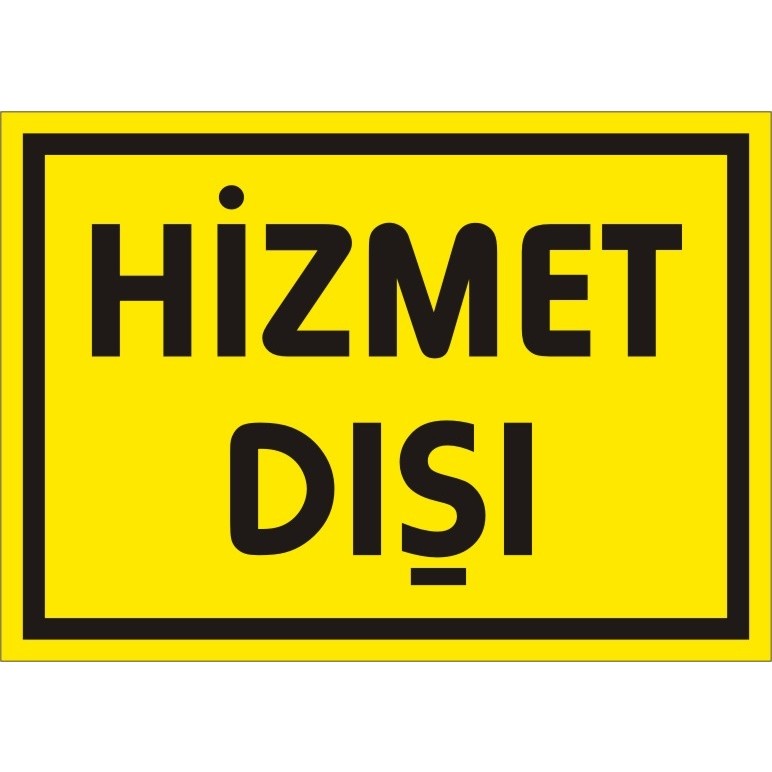 İzmir Serigrafi Hizmet Dışı 2.6 mm PVC Uyarı Levhası 25 x 35 cm SSD / Solid State Drive Fiyatı