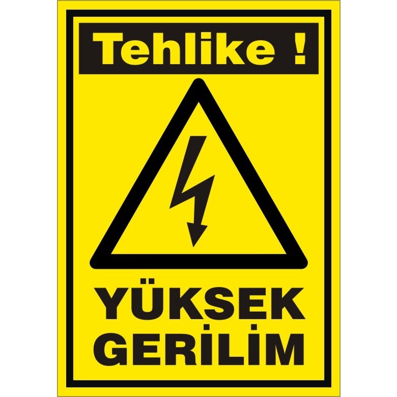 İzmir Serigrafi Tehlike Yüksek Gerilim 2.6 mm PVC Uyarı Levhası 25 x 35 cm SSD / Solid State Drive Fiyatı