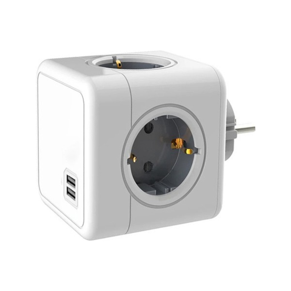 İzmirTech Ally Powercube Dual USB 4 Kat Priz Dağıtıcı Ev ve Ofis Için Çoklu Priz Prizler Fiyatı