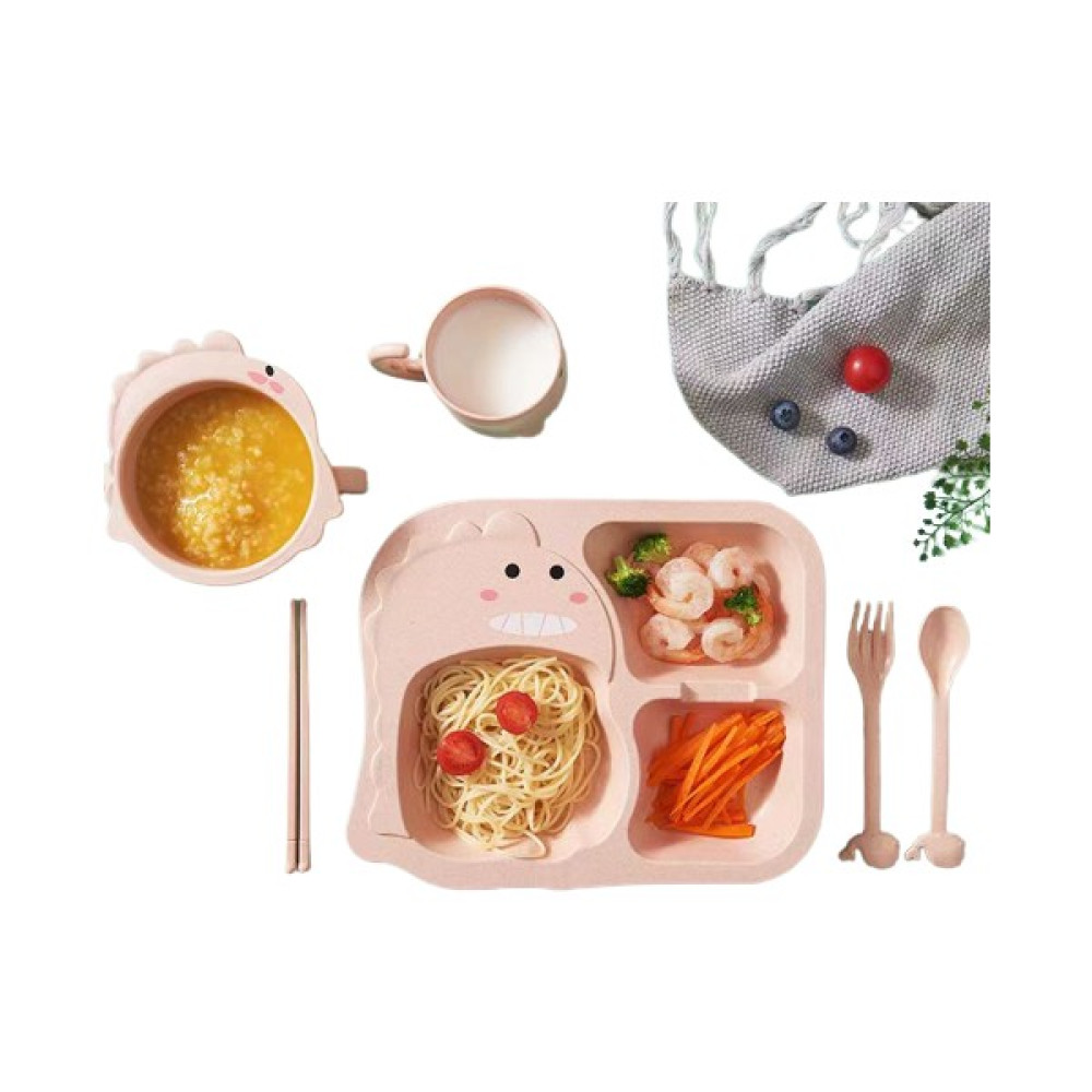 Iznik Red Bebek Dinozor Sofra 6 Parçalı Set Çocuk Yemek Tabağı Bölünmüş Ev Yaratıcı Karikatür Düşmeye Dayanıklı Çevre Dostu Buğday Kokusu Kase Finc... Mama Seti Fiyatı