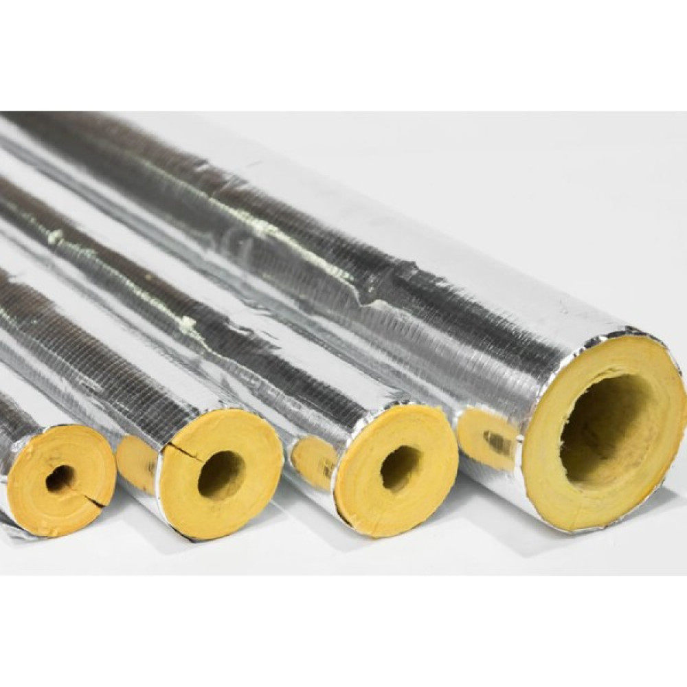 Izocam Prefabrik Boru Izolasyonu Folyo Kaplı Camyünü Boru Izolasyonu 120Cm 21MM / 1/2" - Alüminyum Gri - 21x120 Dış Cephe Yalıtım Malzemeleri Fiyatı