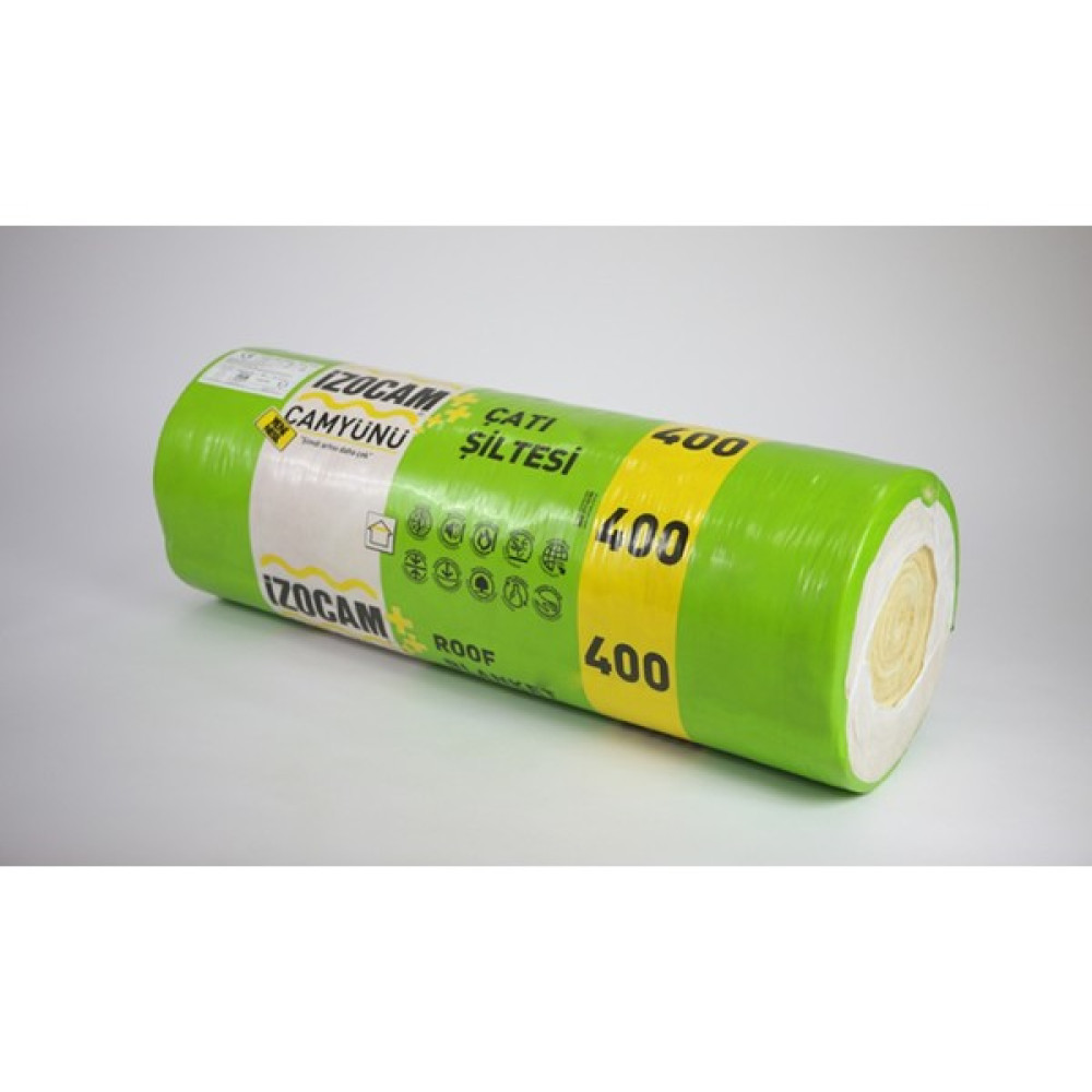 İzocam Tip 400 Çatı Yalıtım Şiltesi 100mm*120cm*8mt Top Dış Cephe Yalıtım Malzemeleri Fiyatı