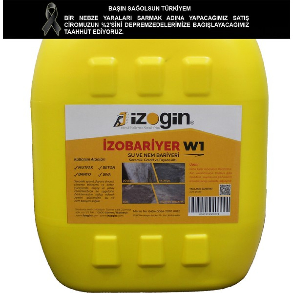 İzogin İzobariyer Su ve Nem Bariyeri Mutfak, Banyo, Havuz Seramik Altı İçin Dış Cephe Yalıtım Malzemeleri Fiyatı