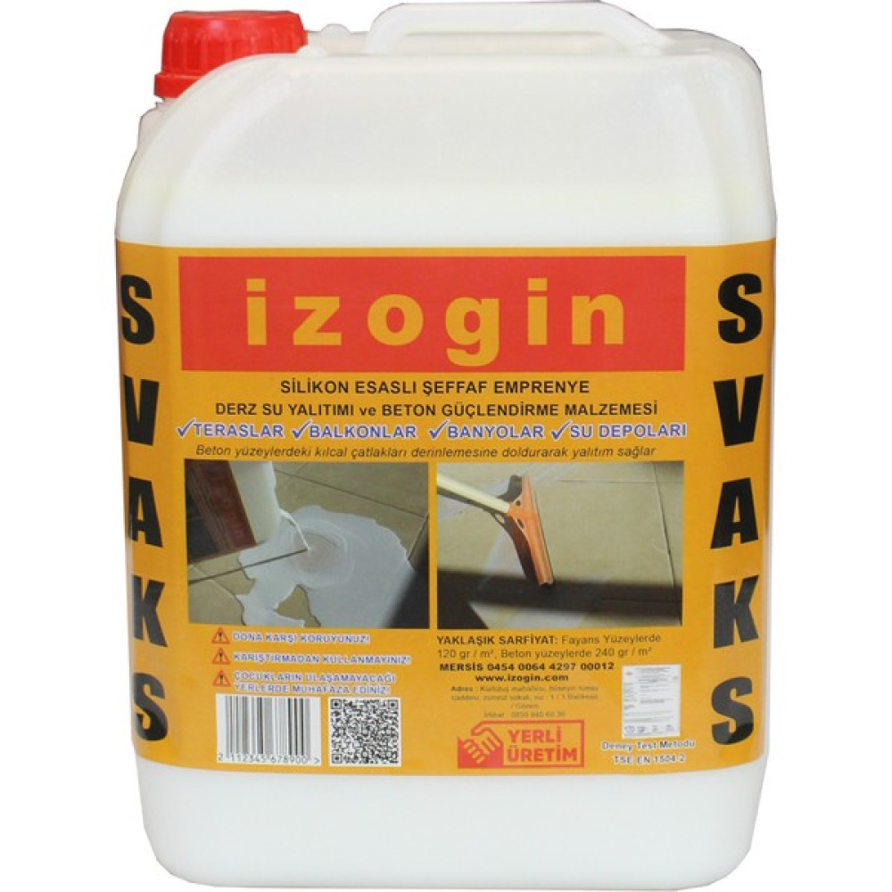 İzogin Svaks Fayans Üstü Su Yalıtım Malzemesi 5 kg Dış Cephe Yalıtım Malzemeleri Fiyatı