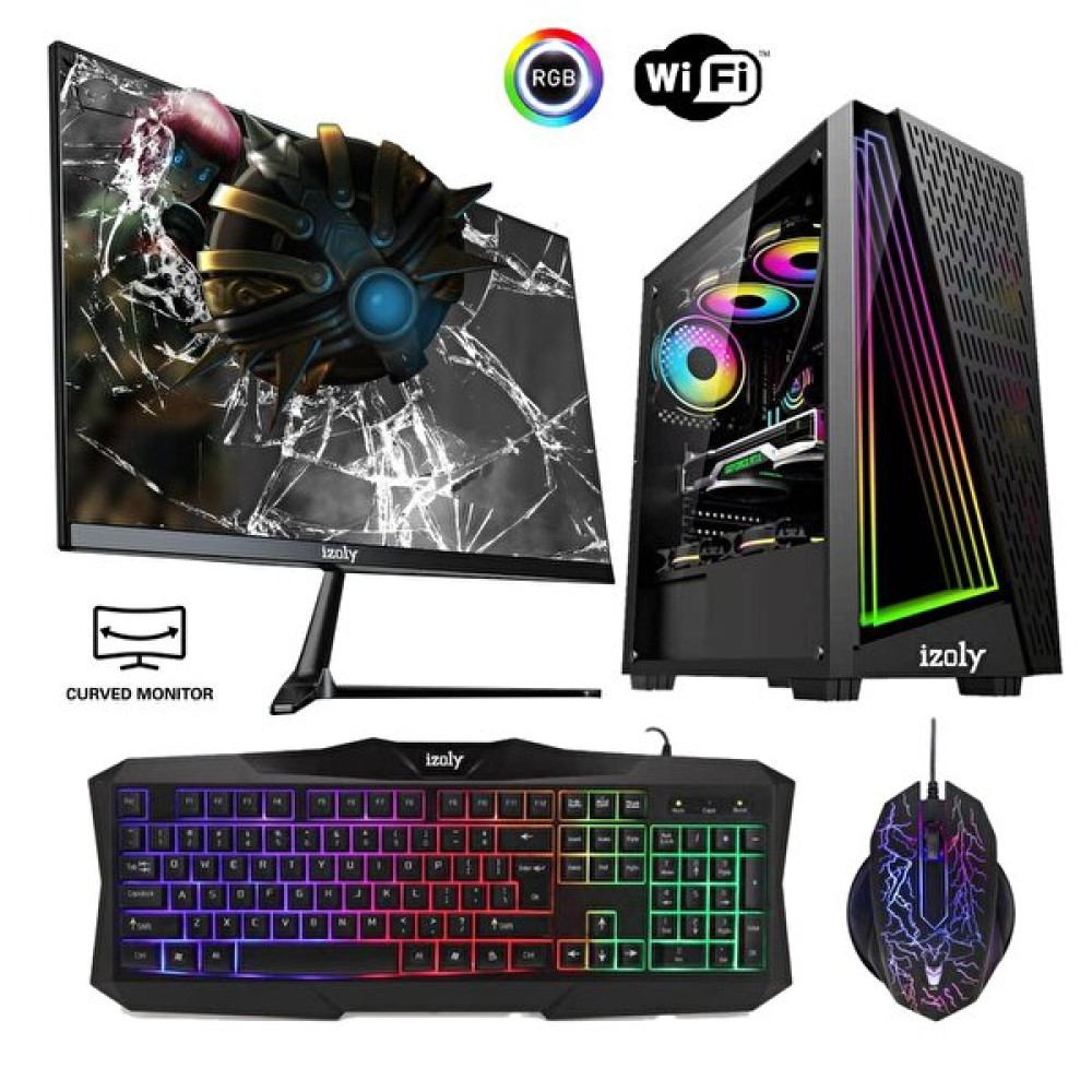 İzoly Asura Intel Core i5 3470 24" 16 GB RAM 256 GB SSD 1 TB HDD RX 550 FreeDOS Masaüstü Oyun Bilgisayarı Masaüstü Bilgisayar Fiyatı