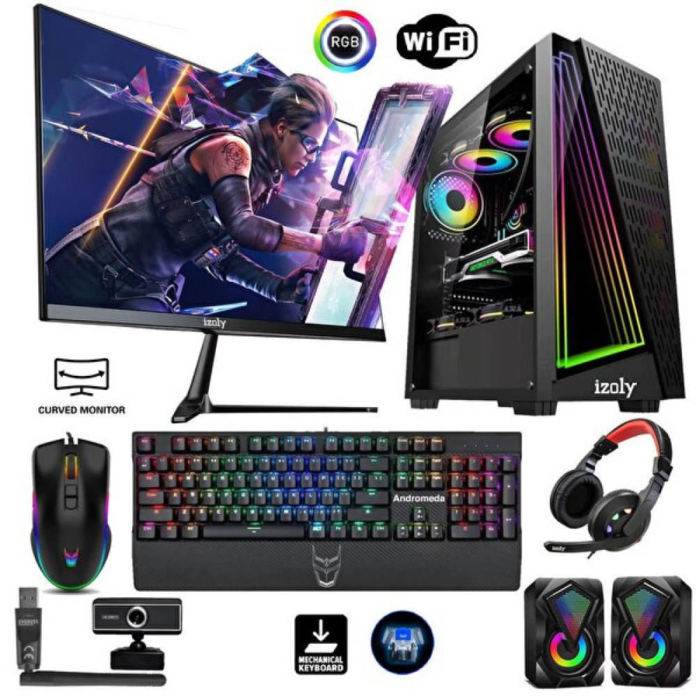 İzoly Nemesis Intel Core i5 10400F 24" 16 GB RAM 512 GB SSD 4 GB Rx550 FreeDOS Masaüstü Oyun Bilgisayarı Masaüstü Bilgisayar Fiyatı