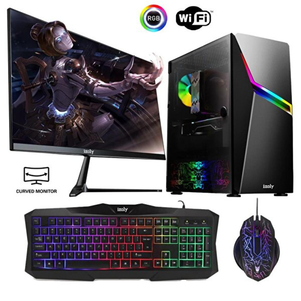 İzoly Obelisk Intel Core i5 10400F 24" 16 GB RAM 512 GB M.2 NVMe 8 GB Rx580 Masaüstü Oyun Bilgisayarı Masaüstü Bilgisayar Fiyatı