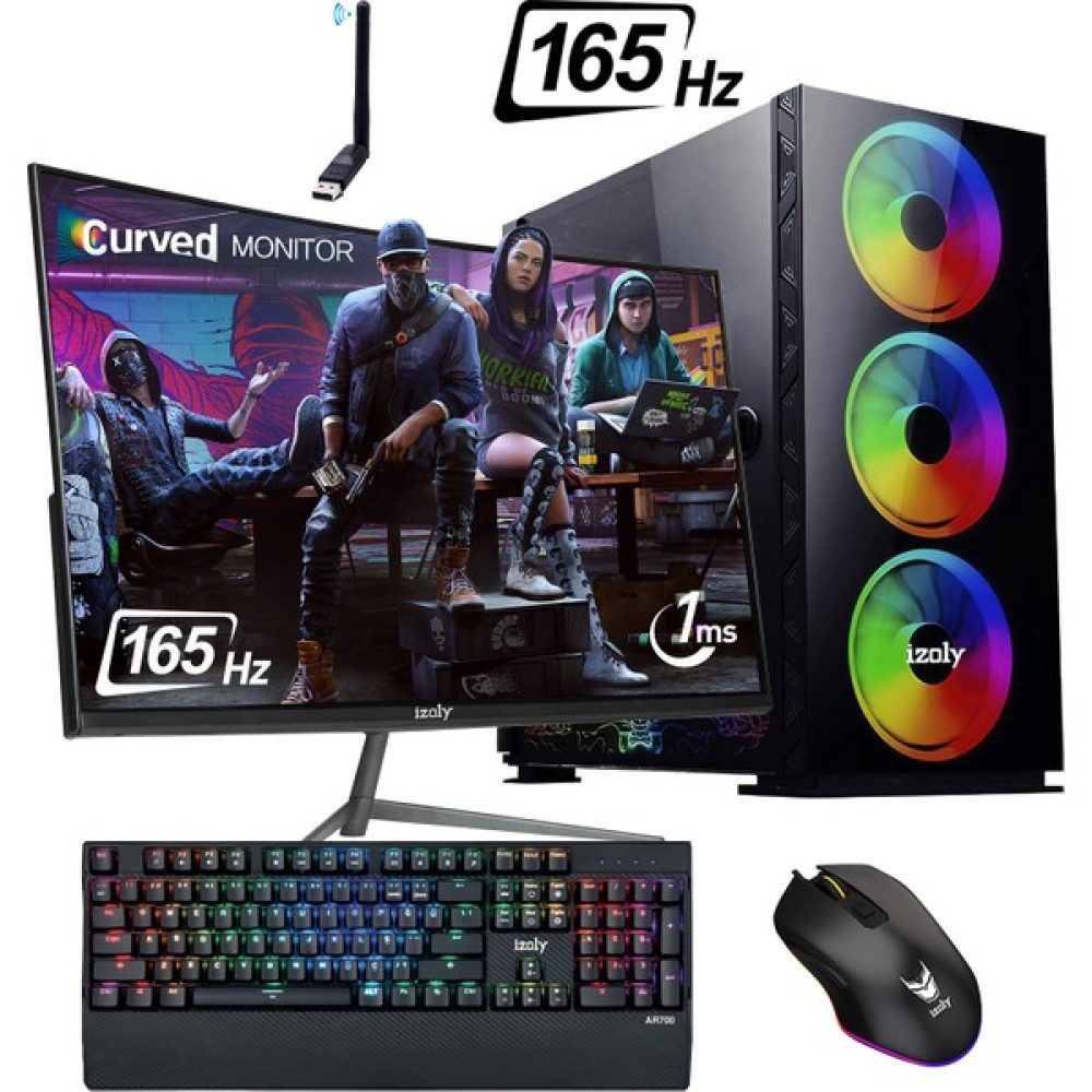 İzoly Sauron x İ5-12400F 16GB 512GB M.2 Nvme Rtx 3060 2x 12GB 24" 165Hz Oyuncu Masaüstü Bilgisayarı - Gümüş Oto Boyaları Fiyatı