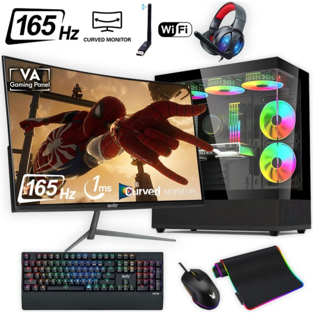 İzoly Ventus 512 x Ryzen 7 5700X 32GB 1tb M.2 Nvme Rtx 3060 8gb 24" 165 Hz Oyuncu Masaüstü Bilgisayarı Oto Boyaları Fiyatı