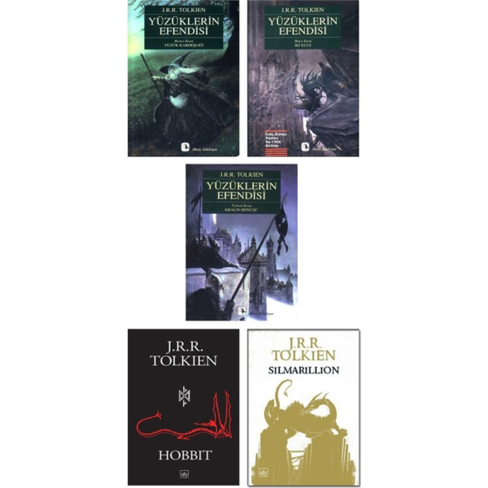J. R. R. Tolkien 5 Kitap Set / Yüzüklerin Efendisi 3 Kitap + Hobbit + Silmarillion Bilim Kurgu & Fantastik Fiyatı