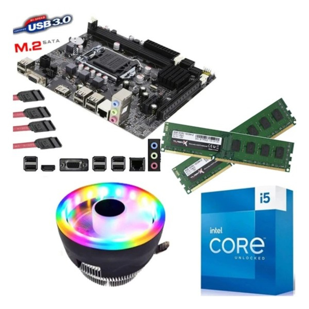 J-Tech I5-3470 3.60GHZ + 16GB Ram + H61C Anakart 1155PIN + Rainbow Cpu Fan Bundle Motherboard Anakart Fiyatı