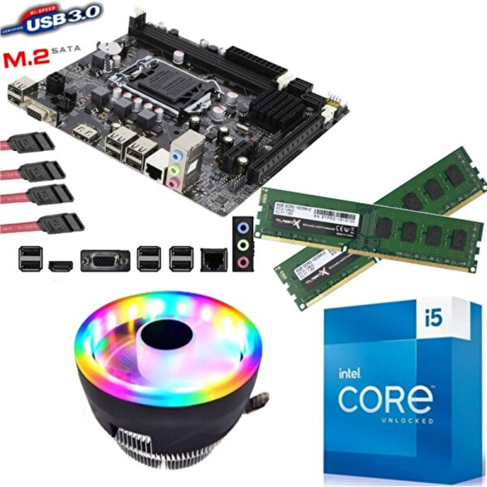 J-Tech X83 I5-2400 3.40GHZ + 16GB Ddr4 Ram + H61 Anakart + Rgb Cpu Fan Bundle Motherboard Anakart Fiyatı