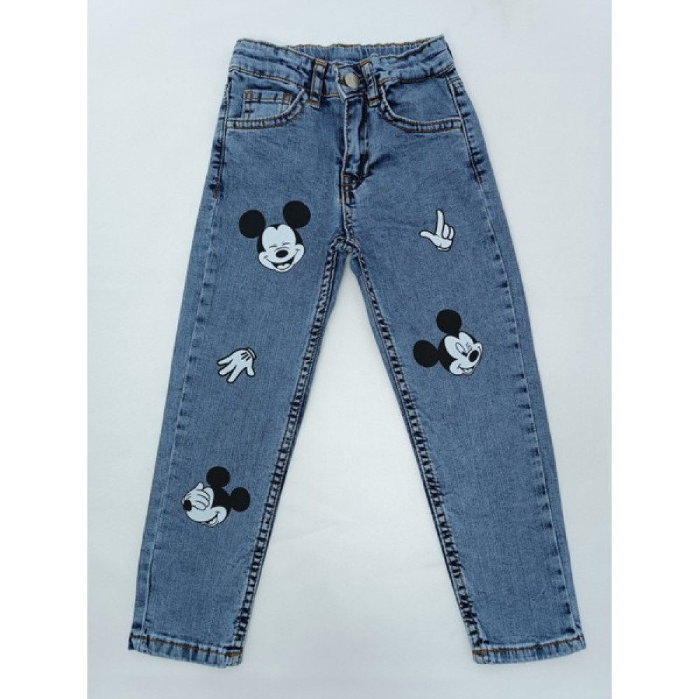 Jabber Erkek Çocuk Kot Pantolon Mickey Açık Mavi Erkek Çocuk Pantolon Fiyatı