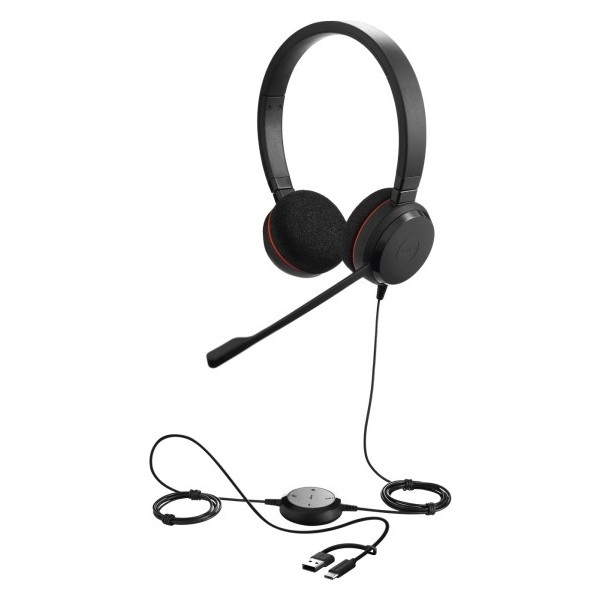 Jabra Evolve 20 Duo Usb-C/a Ms Mikrofonlu Kulak Üstü Kulaklık - Siyah Bluetooth Kulaklık Fiyatı