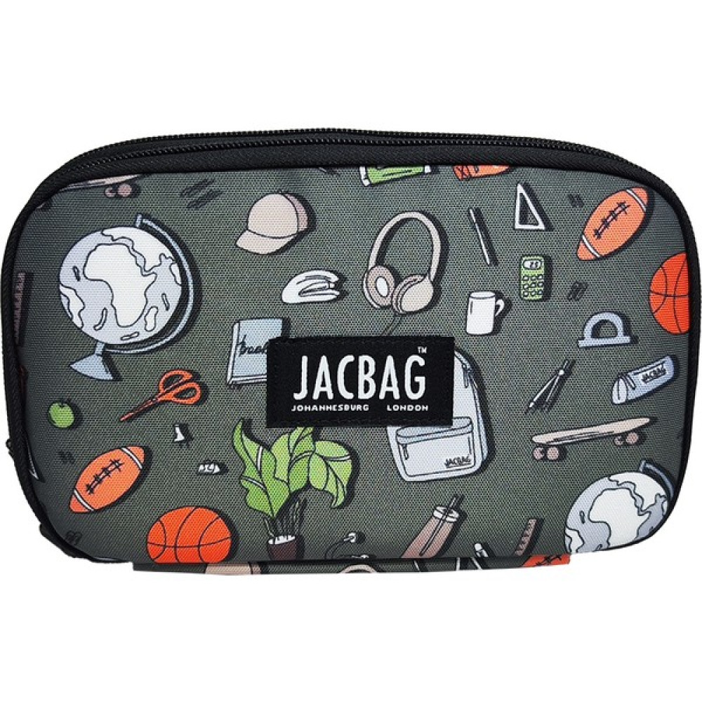 Jacbag Double Cover-Sert Kapaklı Iki Bölmeli Kalem Kutu - Gri - Turuncu - RENKLER Kalemlik (Kalem Kutusu) Fiyatı