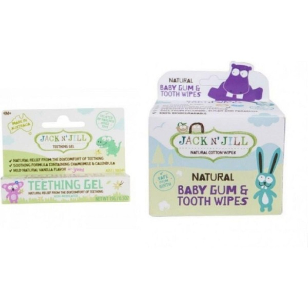Jack And Jill Kids Bebek Doğal Diş Çıkarma Jeli ve Diş Damak Temizleme Mendil Seti Diş Fırçaları Fiyatı