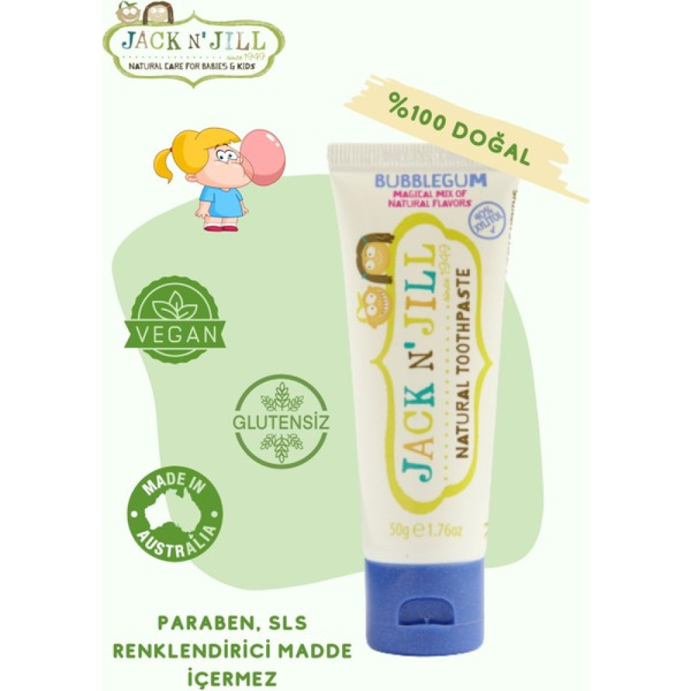 Jack And Jill Kids Jack N'jill Doğal Diş Macunu Sakız Aroması Bubblegum - 1 Diş Macunları Fiyatı