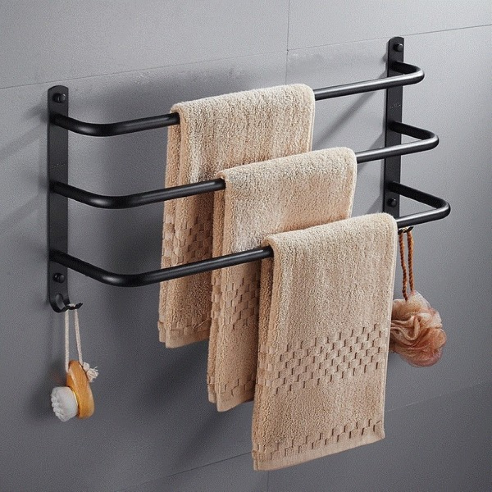 Jack Arti Metal Banyo Havluluk Askı Banyo Askısı Havlu Askısı Banyo ve Mutfak Havlu Askısı - Siyah - 50 cm Banyo Askılık Fiyatı