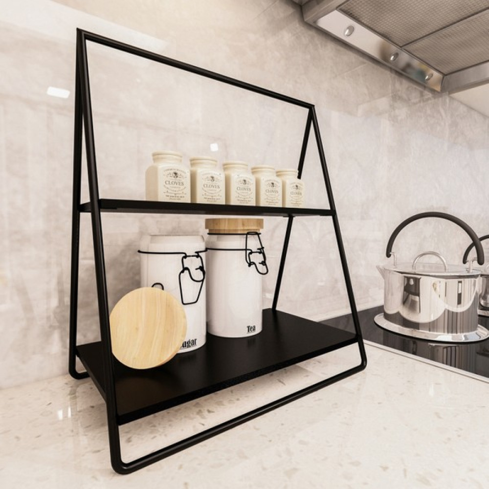 Jack Arti Metal Üçgen Masaüstü Servis Rafı Banyo ve Mutfak Düzenleyici Parfümlük Baharatlık Banyo Rafı Fiyatı