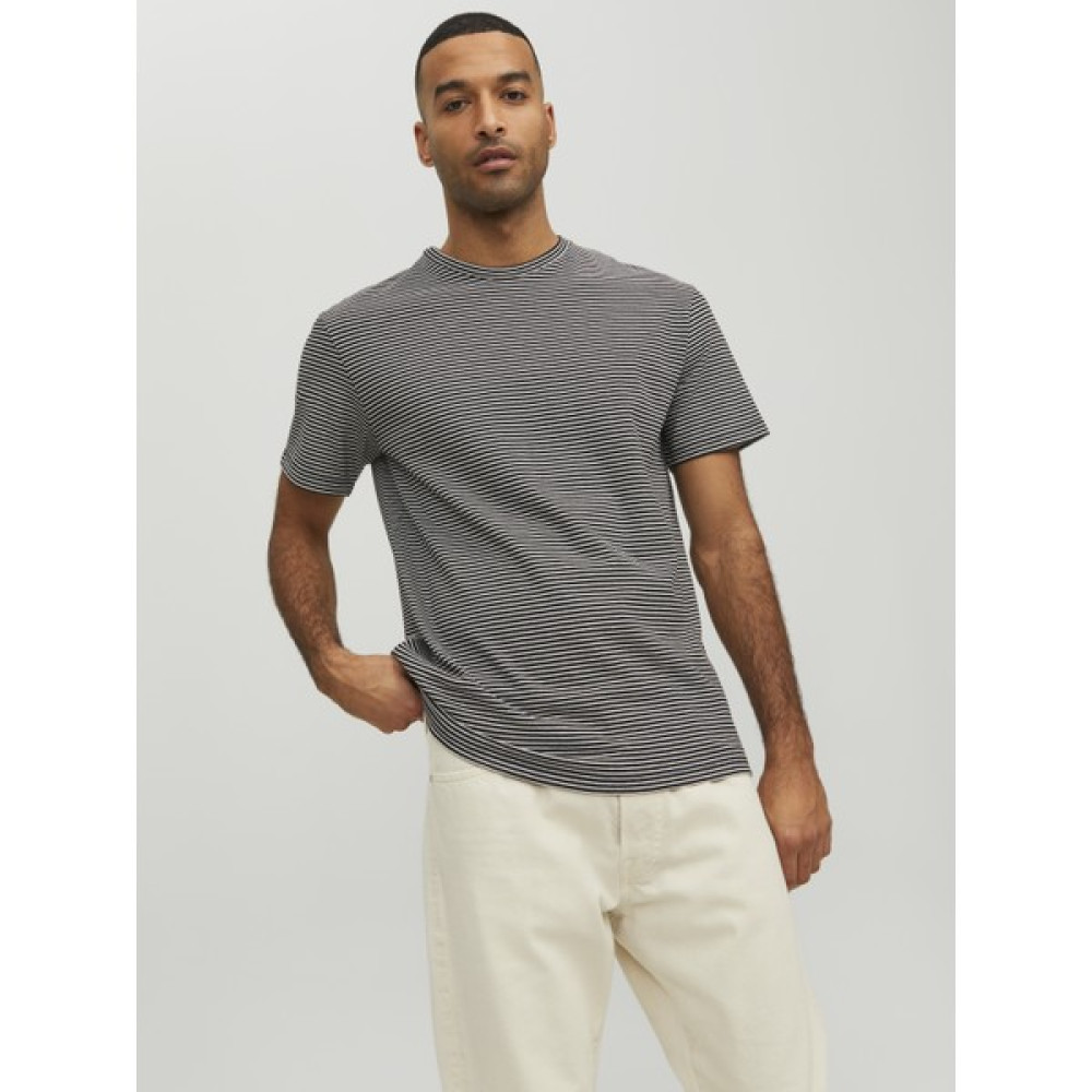Jack & Jones Bisiklet Yaka Çizgili Keten Tişört Erkek T-shirt Fiyatı