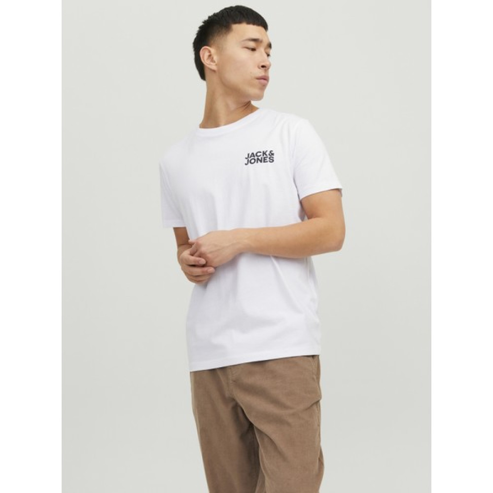 Jack & Jones Bisiklet Yaka Logo Baskili Tisört-Corplogo Erkek T-shirt Fiyatı