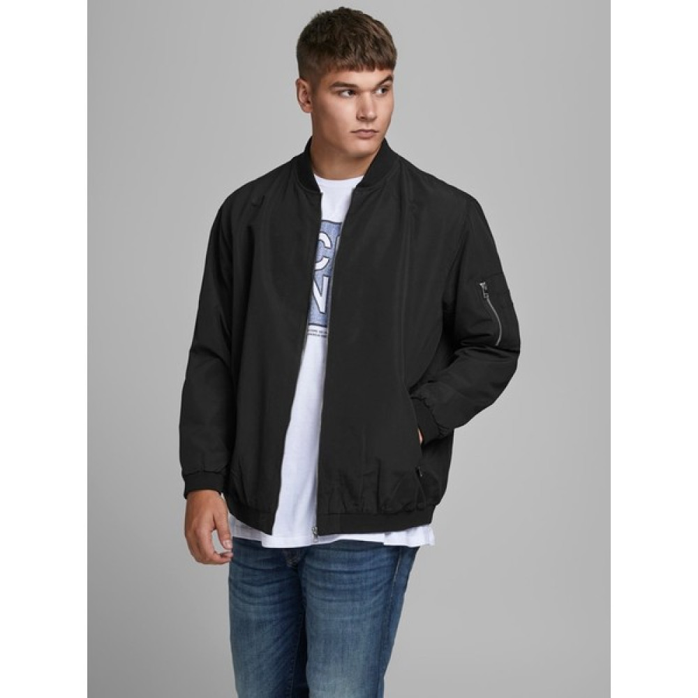Jack & Jones Büyük Beden Siyah Erkek Bomber Ceket 12173990 Erkek Ceket Fiyatı
