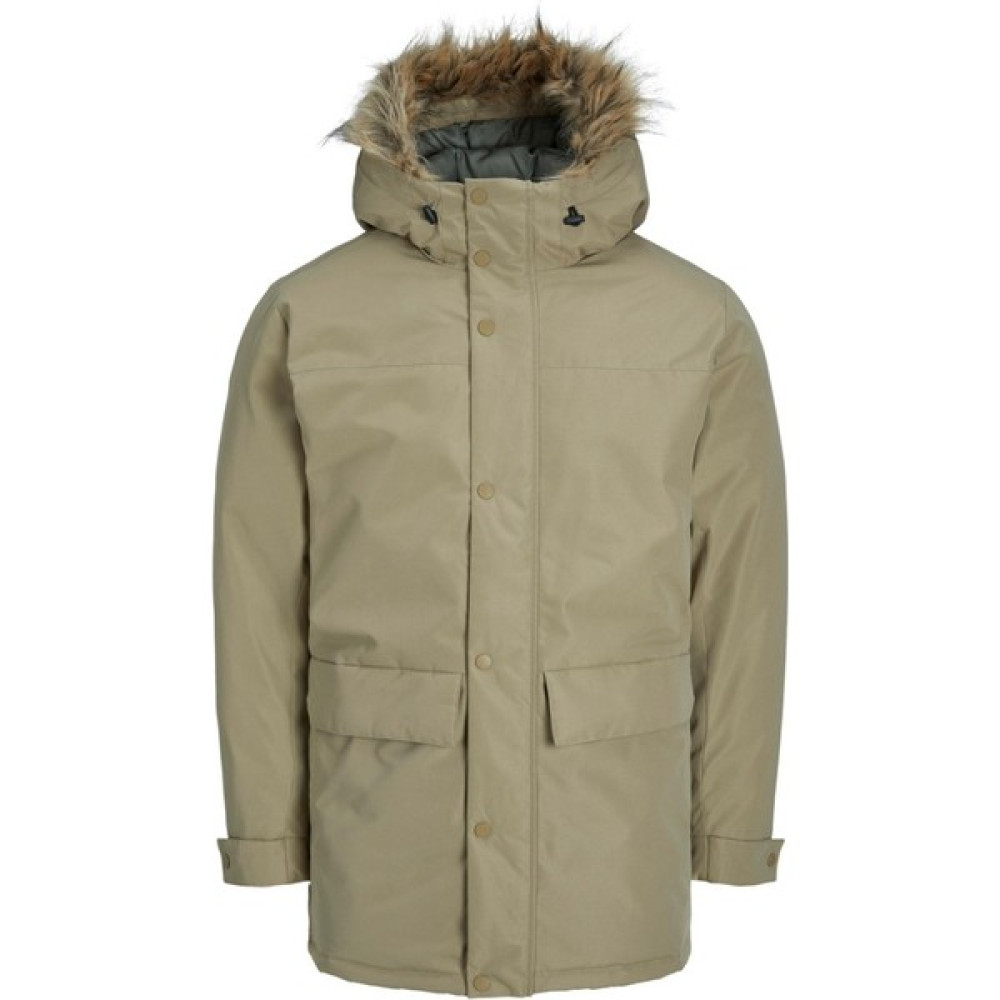 Jack & Jones Champ Faux Fur Erkek Bej Kapüşonlu Mont Erkek Mont Fiyatı