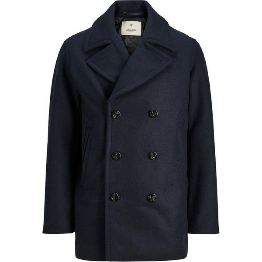 Jack & Jones Jack Jones Blucaptaın Wool Pea Coat Erkek Kaşe Kaban 12239479 Erkek Mont Fiyatı