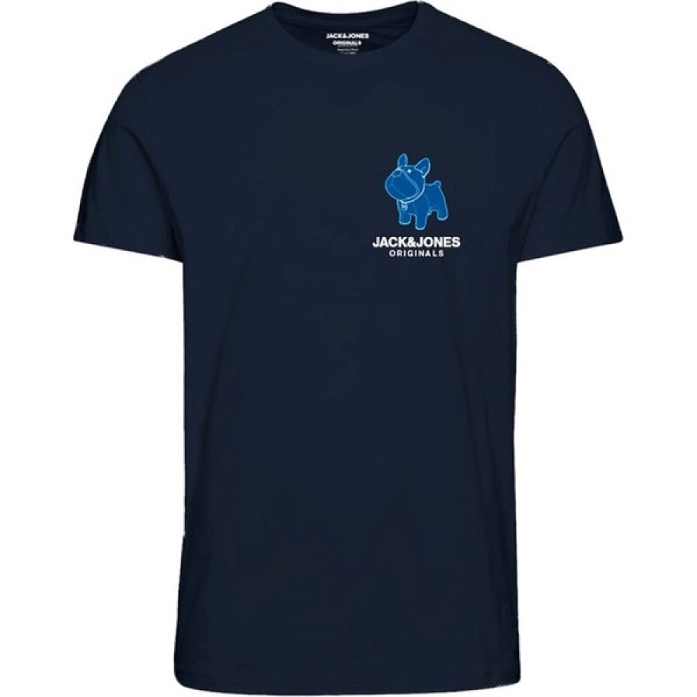 Jack & Jones Jack&jones Bisiklet Yaka Baskılı Kısa Kollu Lacivert Erkek T-Shirt 12232653 Erkek T-shirt Fiyatı