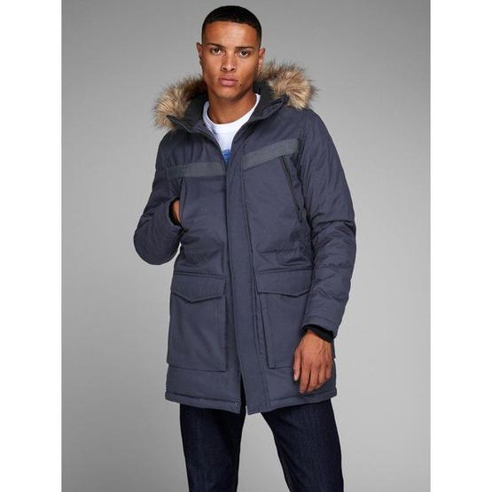 Jack & Jones Jcoearth 12138130-SKY Gri Melanj Erkek Parka