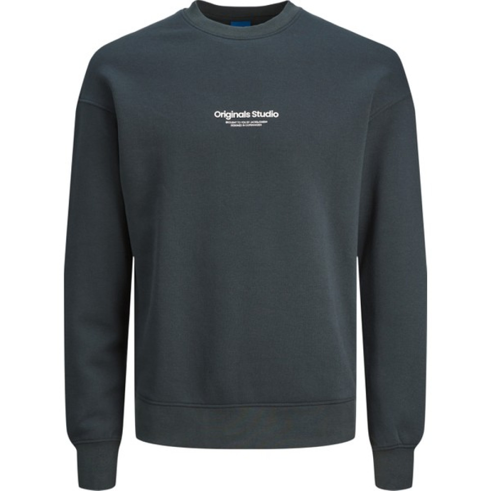 Jack & Jones Logo Baskili Bisiklet Yaka Sweatshirt - Büyük Beden - Koyu Yeşil - 2XL Oto Boyaları Fiyatı