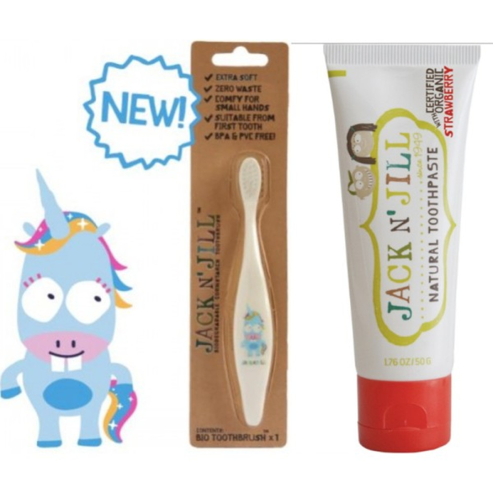 Jack N' Jill Bebek Diş Seti (Unicorn Diş Fırçası + Çilek Aromalı Diş Macunu) Diş Macunları Fiyatı