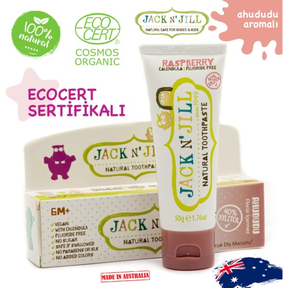 Jack N' Jill Doğal Diş Macunu 50 gr -Ahududu - Ahududu Diş Macunları Fiyatı