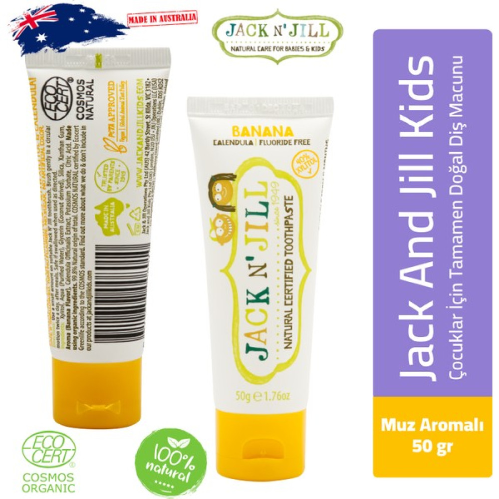 Jack N' Jill Doğal Diş Macunu Muz Aromalı 50 gr Diş Macunları Fiyatı