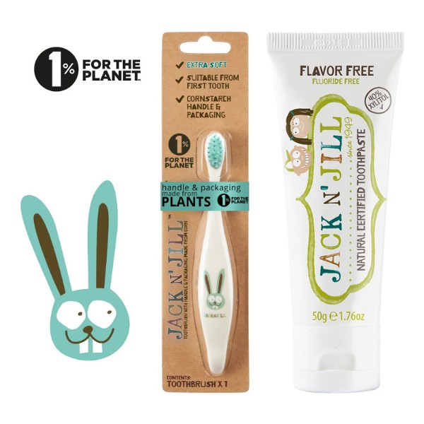 Jack N’jill Doğal Sertifikalı Bebek/çocuk Diş Seti (Bunny Diş Fırçası + Aromasız Diş Macunu 50G) Diğer Fiyatı