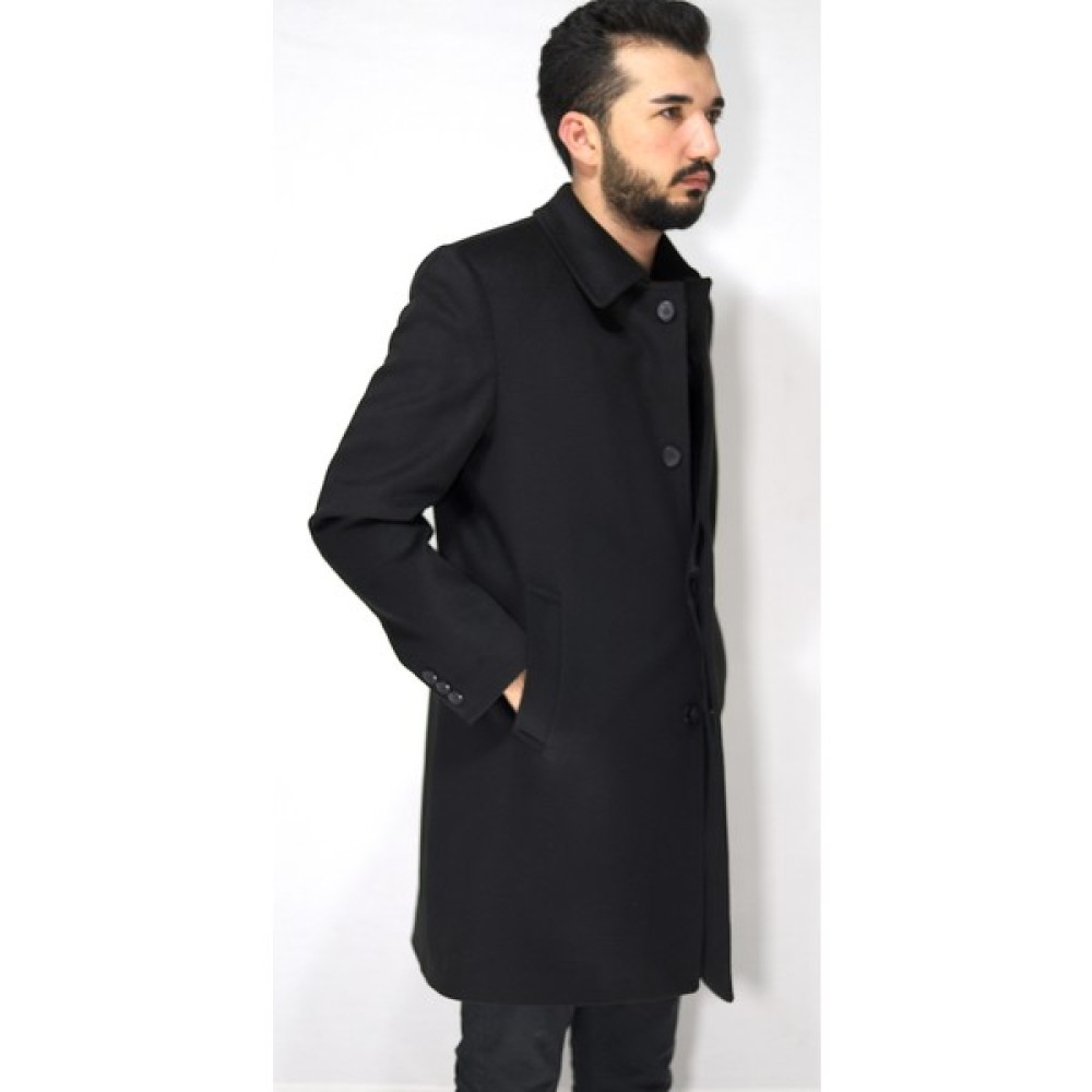 Jack Paul Gömlek Yaka Siyah Palto Erkek Mont Fiyatı