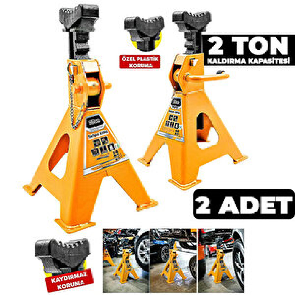 Jack Power 2 Ton 4 Ayaklı Araba Kriko Standı 2 Ton Kaldırma Kapasiteli 2x Çift Kriko Sehbası Oto Araç Krikosu Kriko Fiyatı
