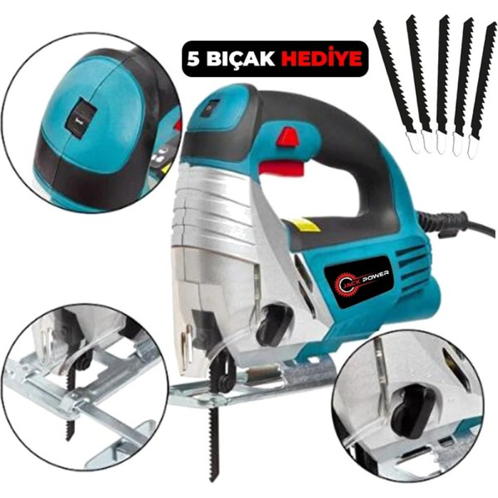 Jack Power 4000W 6 Kademe Devir Ayarlı Pandüllü Dekupaj Testere Makinesi + 5 Testere Ucu Hediyeli JCK-JS600- Dekupaj Testere Fiyatı