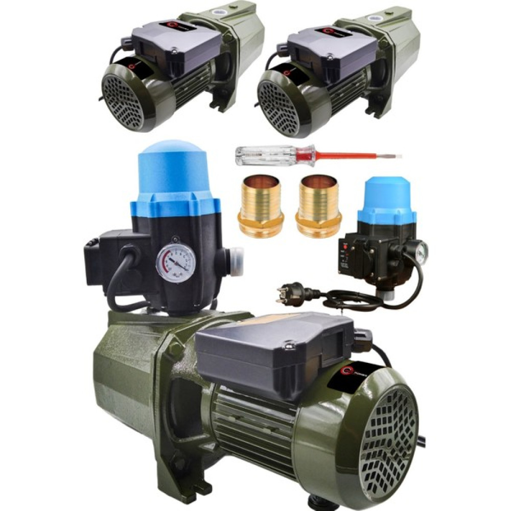 Jack Power Multi Jet 100 Metal Dişli Sistem Tam Bakır Sargılı 1.5hp Büyük Su Pompası 8mt Emiş Stx-1 Hp-Multijet - mavi Su Motoru Fiyatı