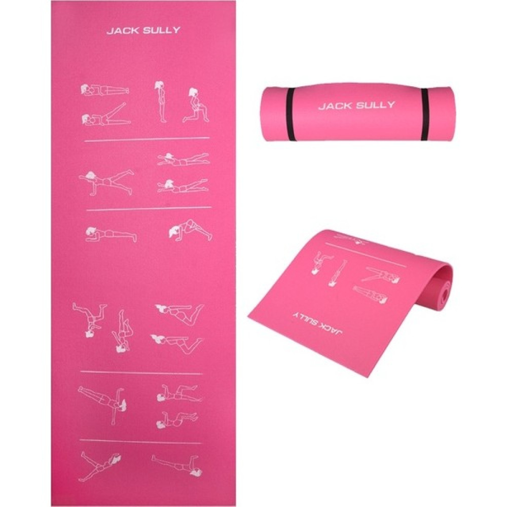 Jack Sully Egzersiz Figürlü Kaydırmaz Fuşya Pilates ve Yoga Minderi 180X60CM 10MM I Spor Matı ı Spor Minderi (((( Atlama İpi Hediyeli )))) Pilates Minderi Fiyatı