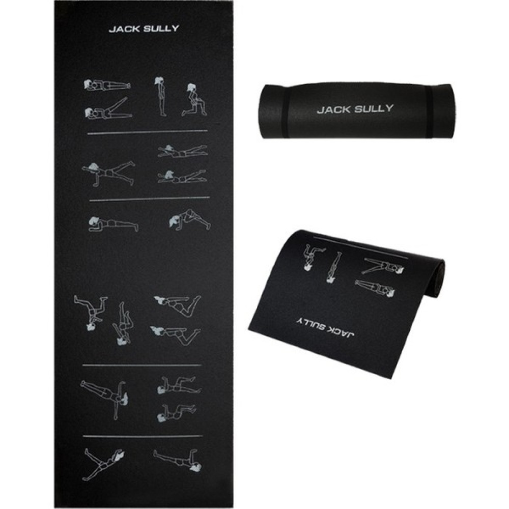 Jack Sully Egzersiz Figürlü Kaydırmaz Siyah Pilates ve Yoga Minderi 180X60CM 10MM I Spor Matı ı Spor Minderi (((( Atlama İpi Hediyeli )))) Pilates Minderi Fiyatı