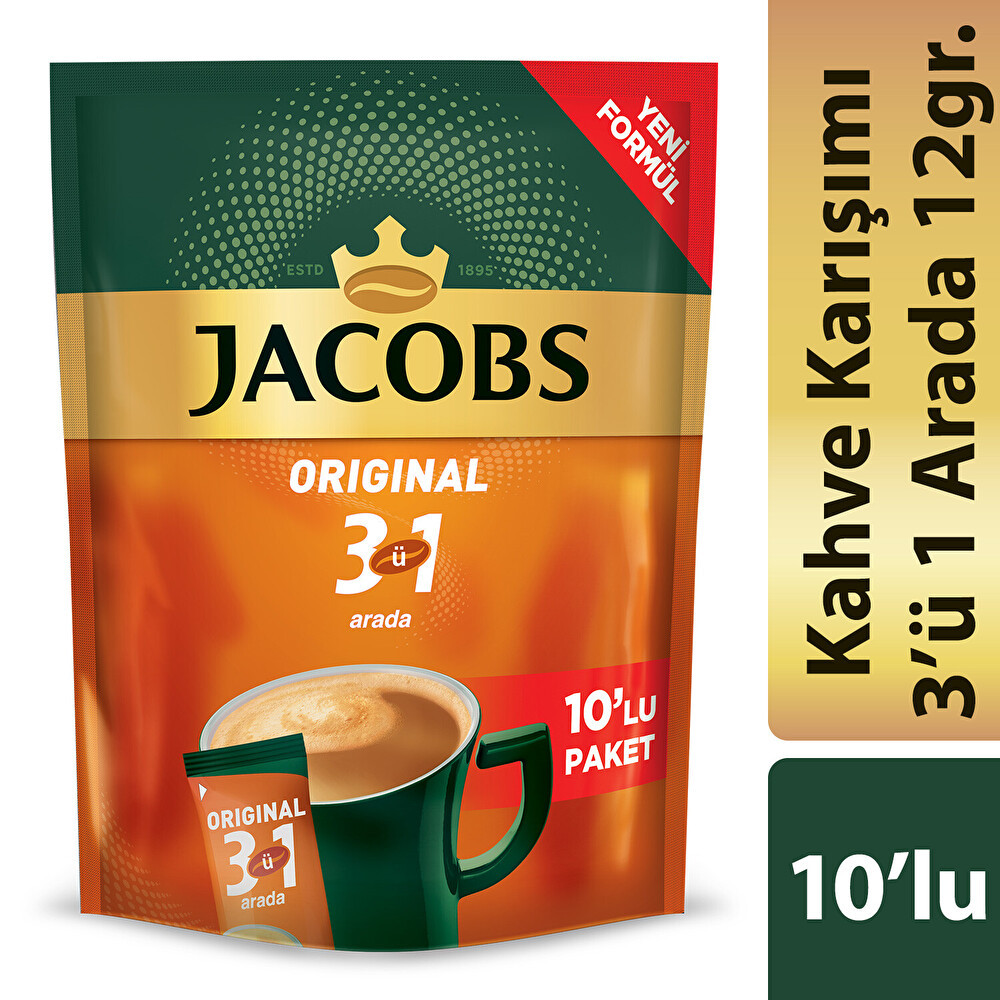 Jacobs 3'ü 1 Arada 10'lu Paket Kahve Fiyatı