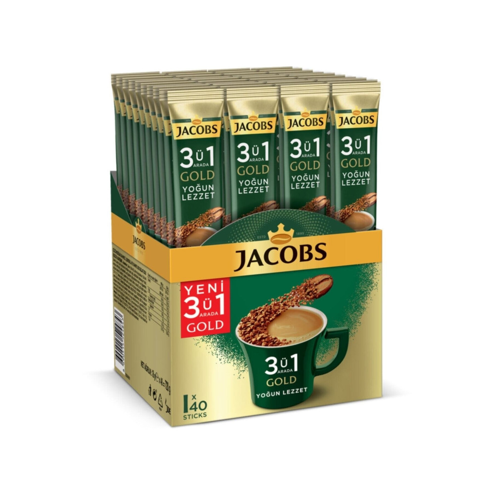 Jacobs 3ü1 Arada Gold Kahve Karışımı Yoğun Lezzet 40 Adet Kahve Fiyatı