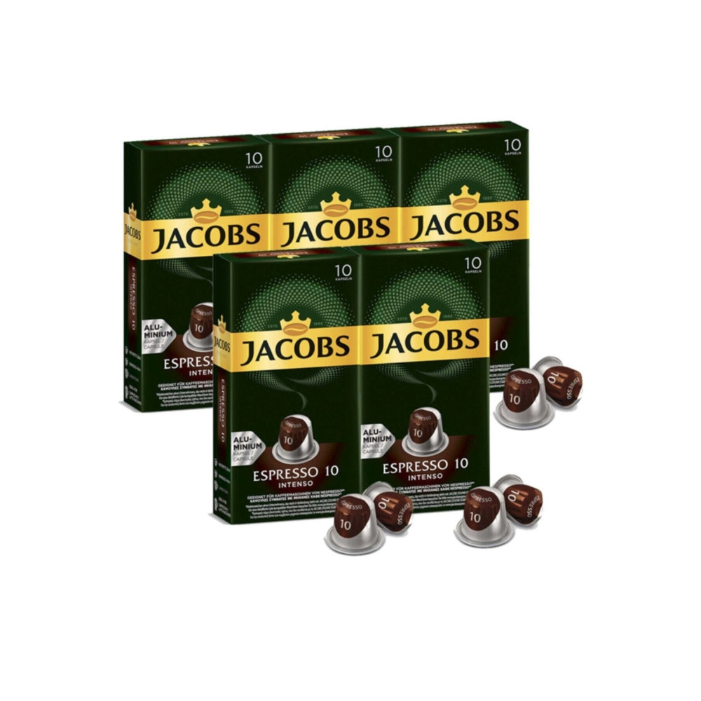 Jacobs Espresso 10 Intenso Nespresso Uyumlu Alüminyum Kapsül Kahve 10 Adet X 5 Paket Kahve Fiyatı