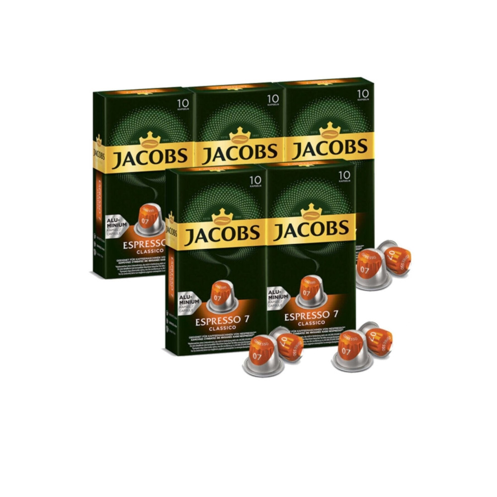 Jacobs Espresso 7 Classico Nespresso Uyumlu Alüminyum Kapsül Kahve 10 Adet X 5 Paket Kahve Fiyatı