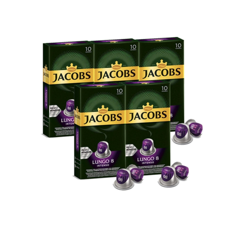 Jacobs Lungo 8 Intenso Nespresso Uyumlu Alüminyum Kapsül Kahve 10 Adet X 5 Paket Kahve Fiyatı