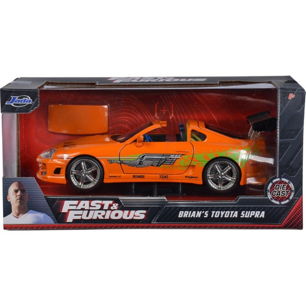 Jada 1:24 Hızlı ve Öfkeli Arabalar Brain's 1995 Toyota Supra - Turuncu Oyun & Hobi Fiyatı